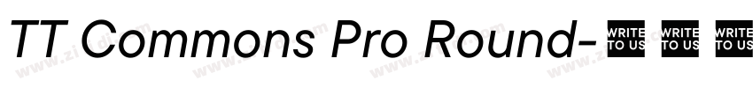 TT Commons Pro Round字体转换